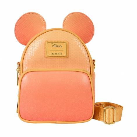 Loungefly Disney: Mickey Mouse Glitter Convertible Mini Backpack & Crossbody Bag (WDTB3327)