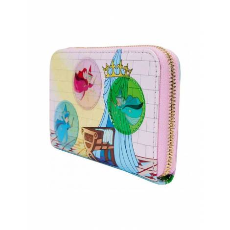 Loungefly Disney: Sleeping Beauty - Stained Glass Castle  Zip Around Wallet (WDWA2898)