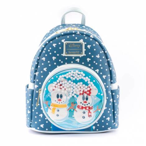 Loungefly  τσάντα πλάτης Disney Snowman Minnie Mickey Snow Globe Mini Backpack (WDBK1850)