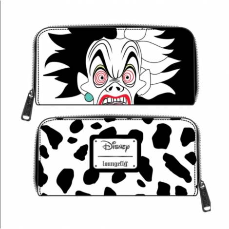 Loungefly Disney Villains Cruella De Vil Spots Cosplay Zip Around Wallet (WDWA1601)