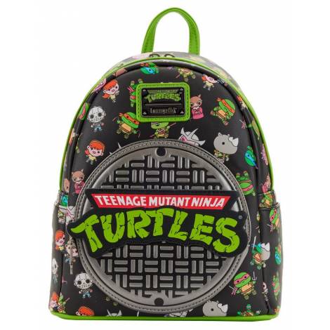 Loungefly  τσάντα πλάτης Nickelodeon: Teenage Mutant Ninja Turtles Sewer Cap AOP Mini Backpack (TMNTBK0001)