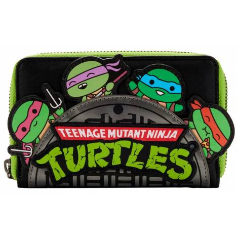 Loungefly Nickelodeon: Teenage Mutant Ninja Turtles Sewer Cap Zip Around Wallet (TMNTWA0001)