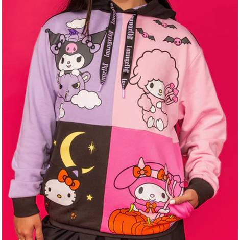 Loungefly Sanrio: Hello Kitty - Kuromi And My Melodi Halloween Hooded Sweatshirt (M) (SANHD0003M)