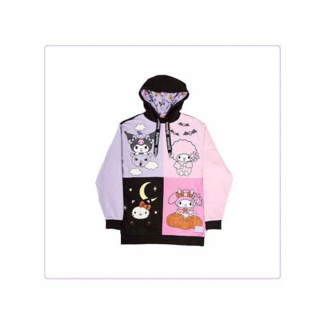 Loungefly Sanrio: Hello Kitty - Kuromi And My Melodi Halloween Hooded Sweatshirt (XL) (SANHD0003X)