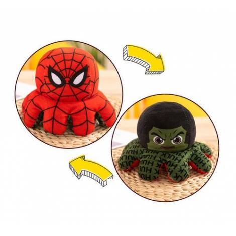 Λούτρινο χταπόδι διπλής όψης Marvel Spiderman και Hulk 20cm   6115958