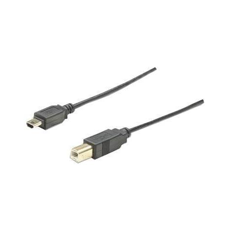 Manhattan USB 2.0 Cable USB-B Male to mini USB-A Male 1.8m (391139)