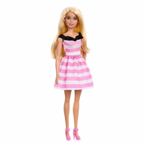 Mattel Barbie® 65th Anniversary - Blonde Doll with Pink Striped Dress (HTH66)