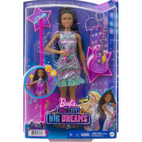 Mattel Barbie: Brooklyn Big City Big Dreams - Dark Skin Doll with Sounds Lights (GYJ24)