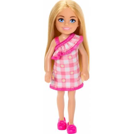 Mattel Barbie: Chelsea with Checked Dress  Blonde Hair Doll (HXM95)