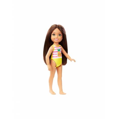 Mattel Barbie®: Club Chelsea Beach - Brunette Girl Doll with Pineapple Swimsuit Doll (GHV57)