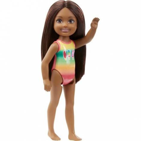 Mattel Barbie®: Club Chelsea Beach - Popsicle Swimsuit Dark Skin Doll (GHV56)