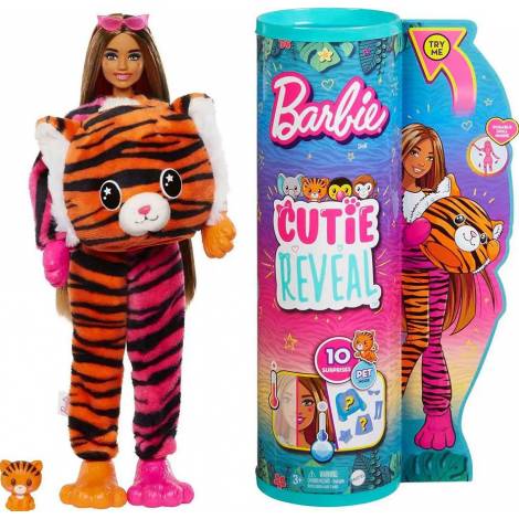 Mattel Barbie: Cutie Reveal Jungle Series - Tiger Surprise Doll (HKP99)