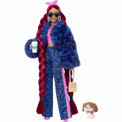 Mattel Barbie Extra: Blue Leopard Track Suit Doll (HHN09)