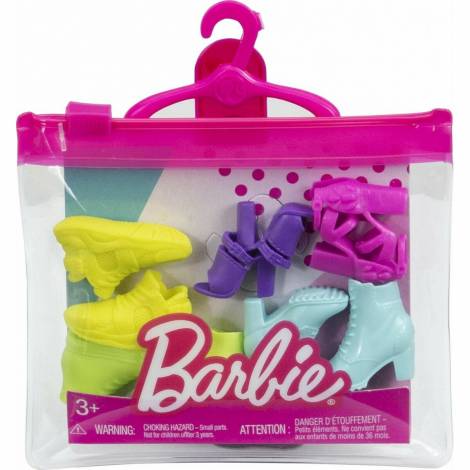 Mattel Barbie Fashion - 5 Pairs of Shoes in Different Colors Style (HBV30)