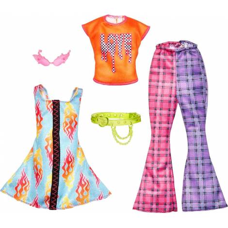 Μattel Barbie Fashions 2-Pack Clothing Set - Trouser + Dress Accessories (HJT34)