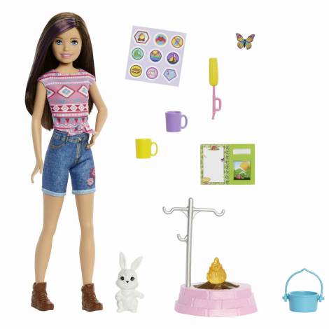 Mattel Barbie It Takes Two - Camping Playset with Brown Hair Doll with Camp Fire (HDF71)