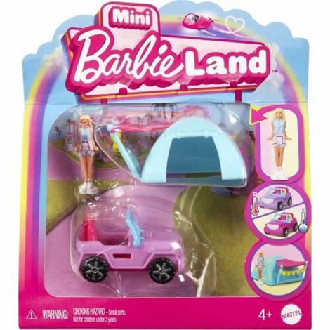 Mattel Barbie®: Mini BarbieLand - Doll and Jeep  Tent (HYF43)