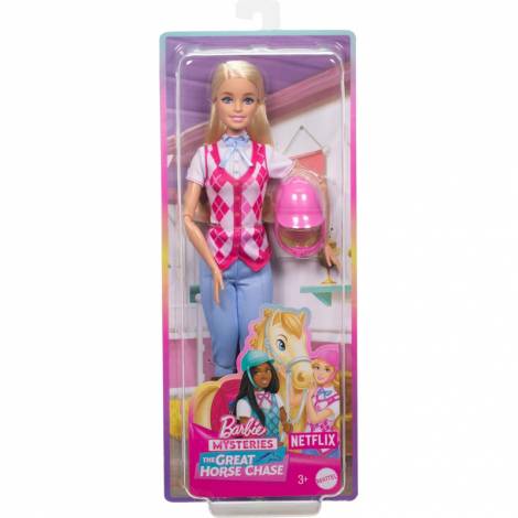 Mattel Barbie Mysteries: The Great Horse Chase - Malibu Doll with Riding Clothes  Accessories (HXJ38)