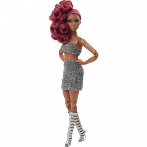 Mattel Barbie Signature: Looks 07 Ponytail Red Hair Fully Posable Fashion Dark Skin Doll (HCB77)