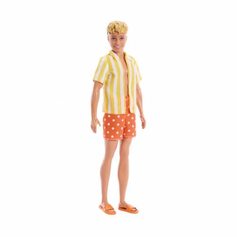 Mattel Barbie: Style - Ken Fashionistas Doll with Blond Hair, Yellow Polka-Dot Board Shorts with Yellow & White Striped Shirt #252 (JJN66)
