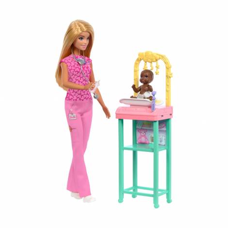 Mattel Barbie: You Can Be Anything - Baby Doctor Doll with Blonde Hair (JCR72)