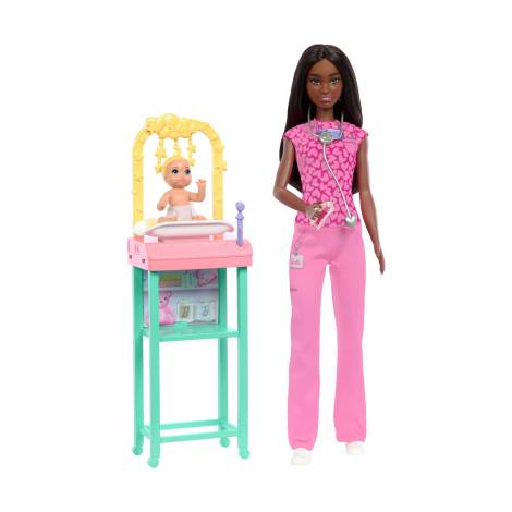 Mattel Barbie: You Can Be Anything - Doctor Doll with Black Hair and Dark Skin (JCR73)