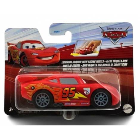 Mattel Disney: Cars On the Road - Lightning McQueen with Racing Wheels Vehicle (HWY41)