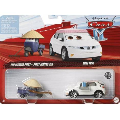 Mattel Disney Pixar Cars: On the Road - Mike Fuse  Zen Master Pitty (Set of 2) (HFH21)
