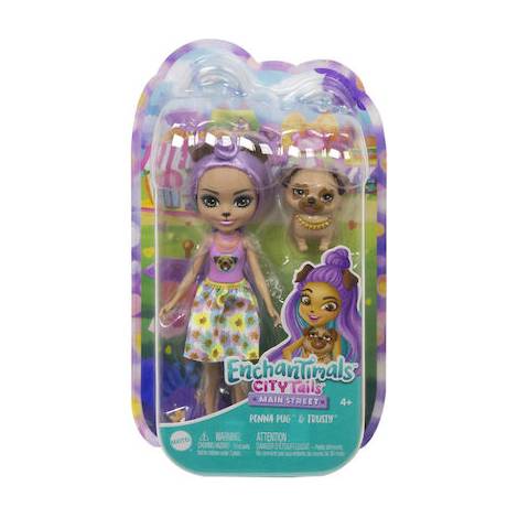 Mattel Enchantimals City Tails: Main Street - Penna Pug  Trusty (HKN11)