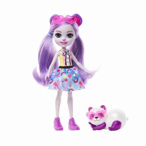 Mattel Enchantimals Glam Party - Pemma Panda Doll with Pet (HNT58)