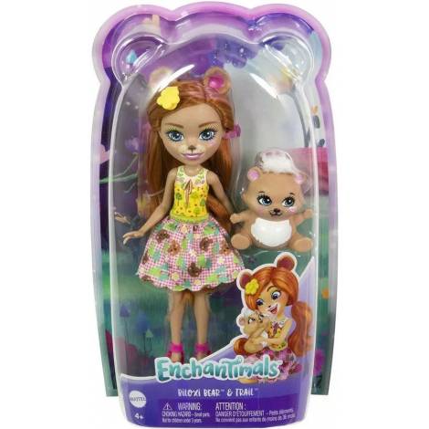 Mattel Enchantimals Mini Doll - Biloxi Bear  Trail (HTP81)