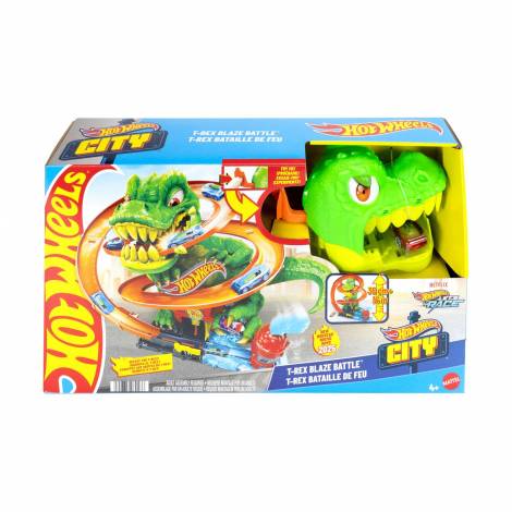 Mattel Hot Wheels City: T-Rex Πυροσβεστικός Σταθμός (JBM73)