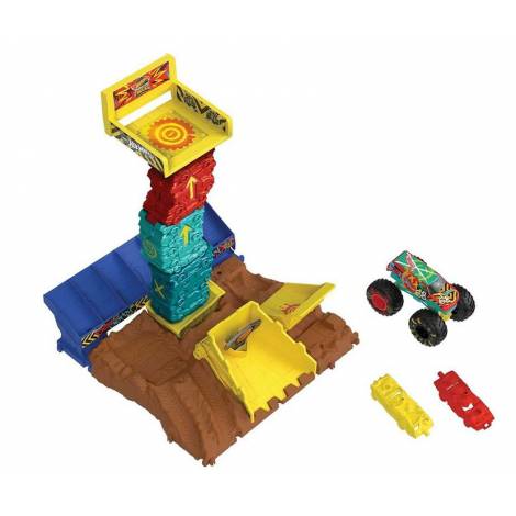 Mattel Hot Wheels Monster Trucks: Arena Smashers - Car Jump Challenge Playset (HNB94)