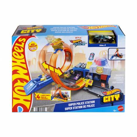 Mattel Hot Wheels Monster Trucks: City Σούπερ Αστυνομικό Τμήμα (JBM71)