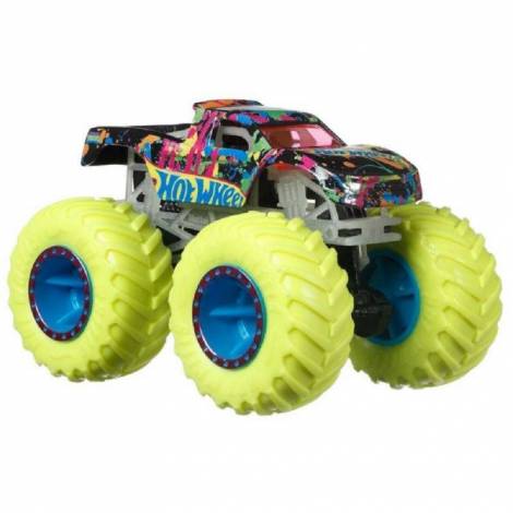 Mattel Hot Wheels Monster Trucks: Glow in The Dark - Podium Crasher (Blue Wheels) (HGD11)