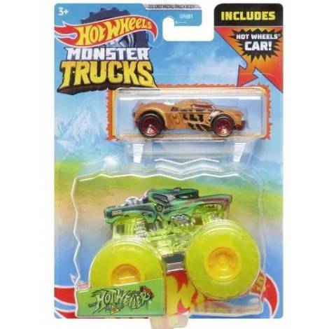 Mattel Hot Wheels Monster Trucks: Hot Weiler Die-Cast  Truck (HDB94)