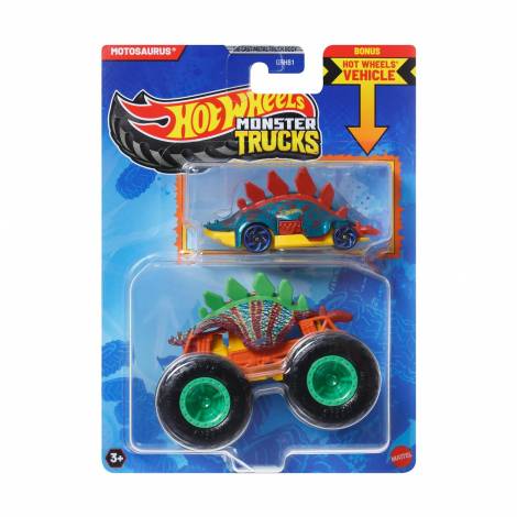 Mattel Hot Wheels: Monster Trucks - Motosaurus 2 Pack Vehicles (JCG40)