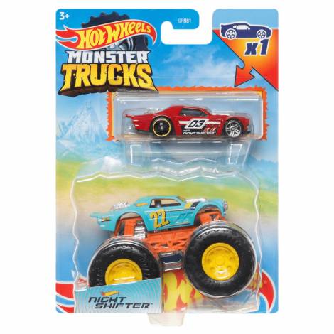 Mattel Hot Wheels Monster Trucks: Night Shifter Die-Cast  Truck (HDB93)