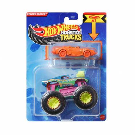 Mattel Hot Wheels: Monster Trucks - Rodger Dodger 2 Pack Vehicles (JCG44)