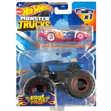 Mattel Hot Wheels Monster Trucks: Rodger Dodger Die-Cast  Truck (HKM13)