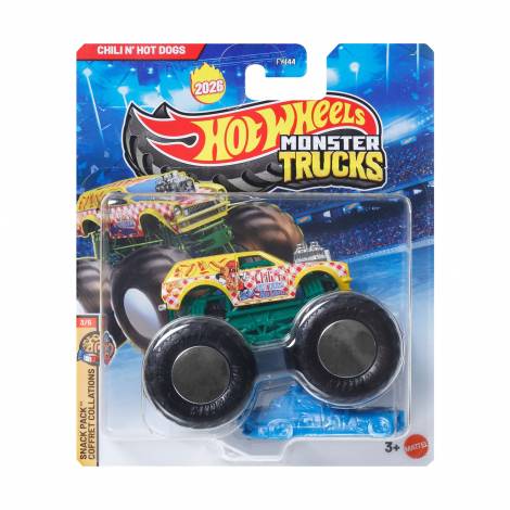 Mattel Hot Wheels Monster Trucks: Snack Pack - Chili N' Hot Dog Die-Cast Vehicle (JHY49)