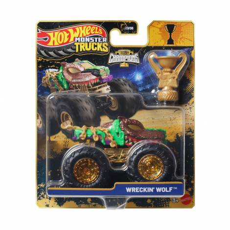 Mattel Hot Wheels Monster Trucks: Trophy Champions - Wreckin Wolf Vehicle (JMV65)