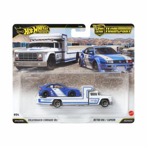 Mattel Hot Wheels Premium: Car Culture Team Transport - Volkswagen Corrado VR6 & Retro Rig / Camion Vehicles (JHX95)