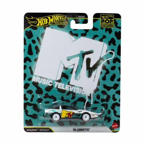 Mattel Hot Wheels Premium Cars: Pop Culture Music Television – '84 Corvette Vehicle (JHW93)
