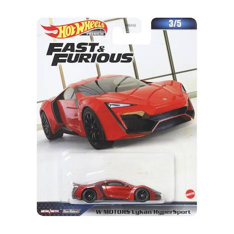 Mattel Hot Wheels Premium: Fast  Furious - W MOTORS Lykan HyperSport (HNW49)