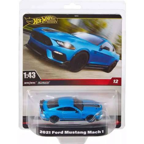 Mattel Hot Wheels: Premium Real Readers - 2021 Ford Mustang Mach 1 1:43 Vehicle (HWT09)