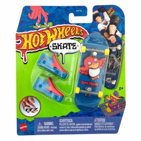 Mattel Hot Wheels Skate Fingerboard and Shoes: Tony Hawk - Chirping Trickster (HGT53)