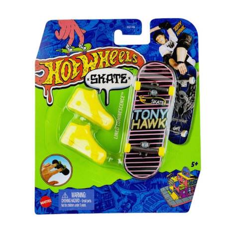 Mattel Hot Wheels Skate Fingerboard and Shoes: Tony Hawk - Lined Luminescence (HNG33)