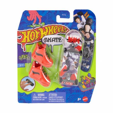 Mattel Hot Wheels Skate Fingerboard and Shoes: Tony Hawk - Robo Cat (JJN06)