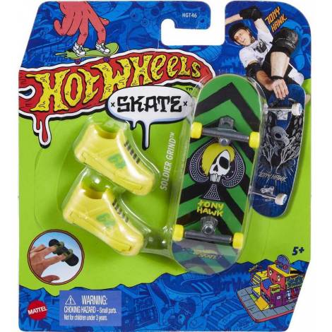 Mattel Hot Wheels Skate Fingerboard and Shoes: Tony Hawk - Soldier Grind (HNG26)